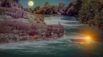 Waterfall Waters Dawn