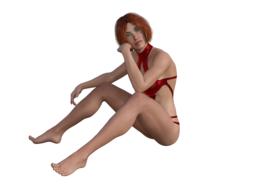 girl lingerie redhead