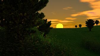 Landscape Sun Earth