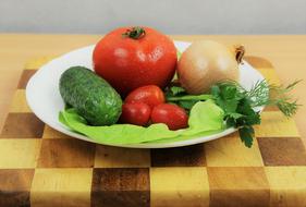 Juicy healthy vegetables in a bowl