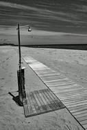 Shower Beach Wooden Track