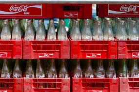 Coca-Cola Glass Bottles in boxes