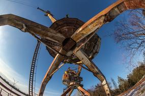 the iron crane looks beautiful