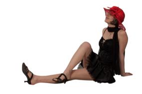 Girl Woman with Red Hat