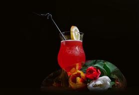 Cocktail Flowers Drink