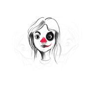 girl clown art is beautiful