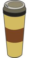 Kraft coffee cup drawing