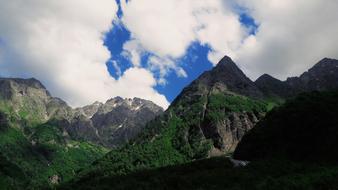 Mountains Nature Clouds