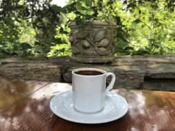 hot coffee in the park