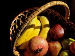 fruit basket in the sunlight