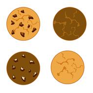 Chocolate chip cookie crisp pattern