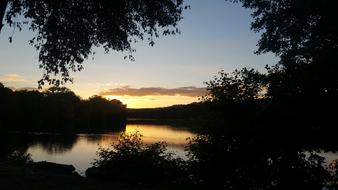 Lake Sunset Water