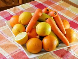 fresh carrots with lemon