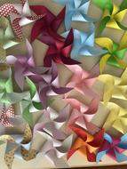 Colorful Pinwheels Background