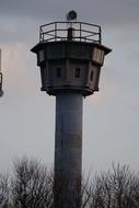 big tall black lighthouse