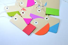 colored cut paper