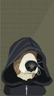funny dog in the hood