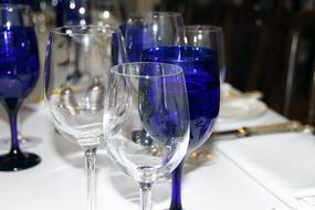 beautiful glasses on the table