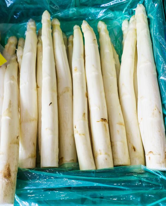 pureed asparagus in a box