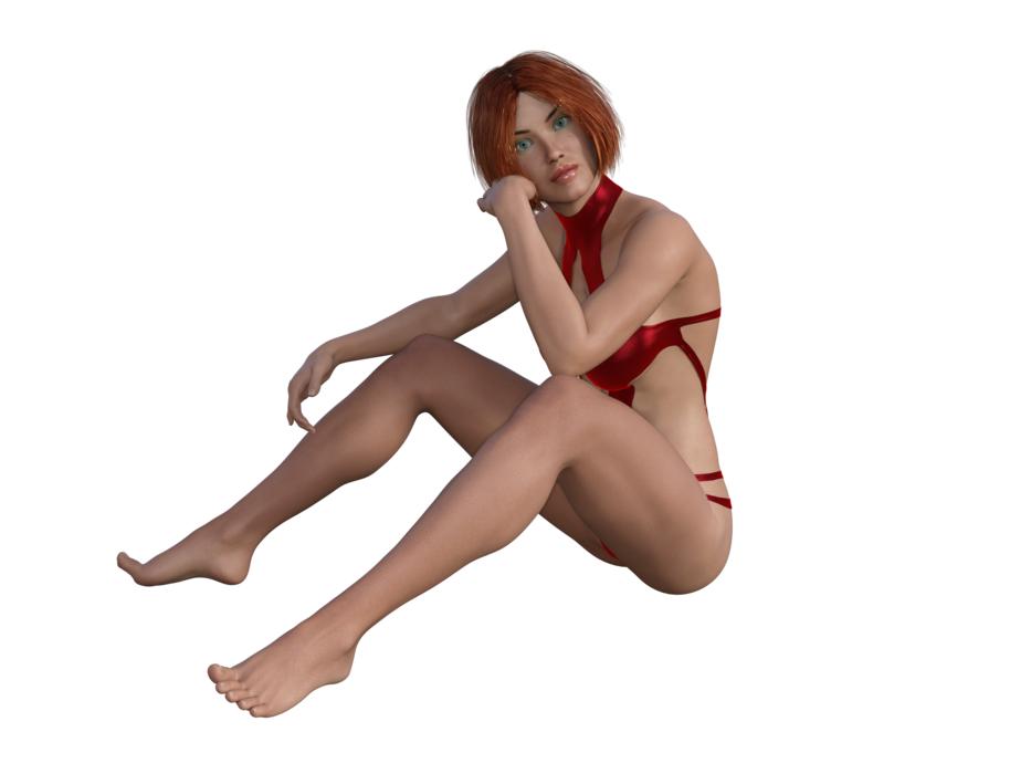 girl lingerie redhead