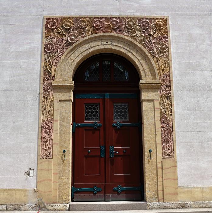 wooden door to the temple