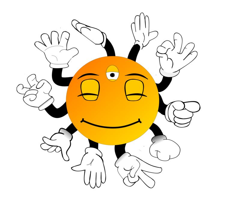 buddha hands yellow sun