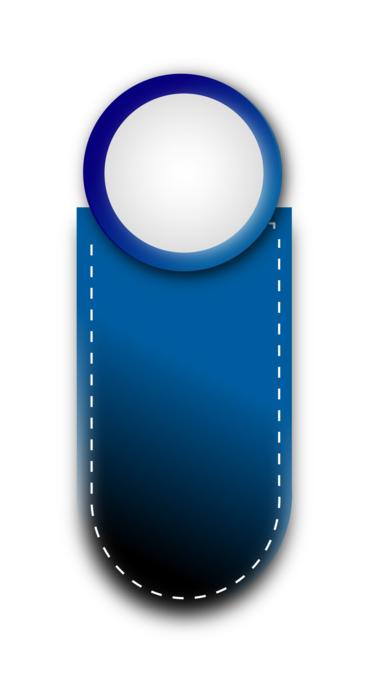 button tag blue