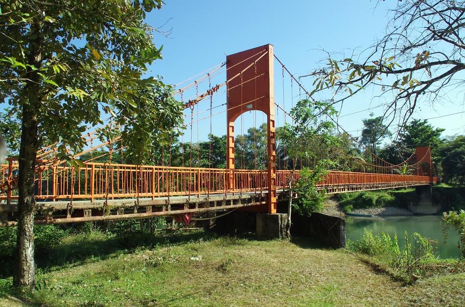 Laos Vang Vieng Bridge Suspension