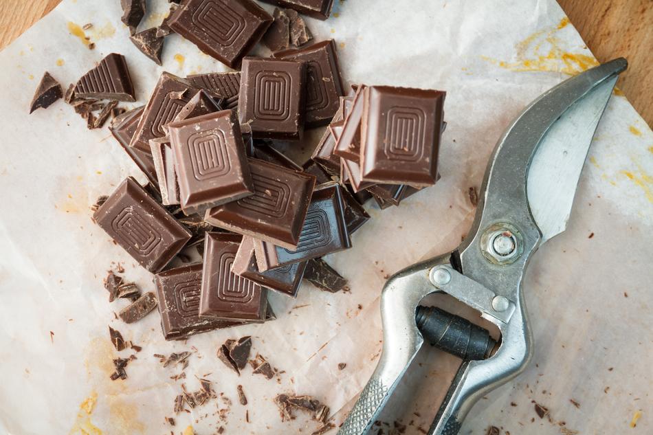 chopped bitter chocolate