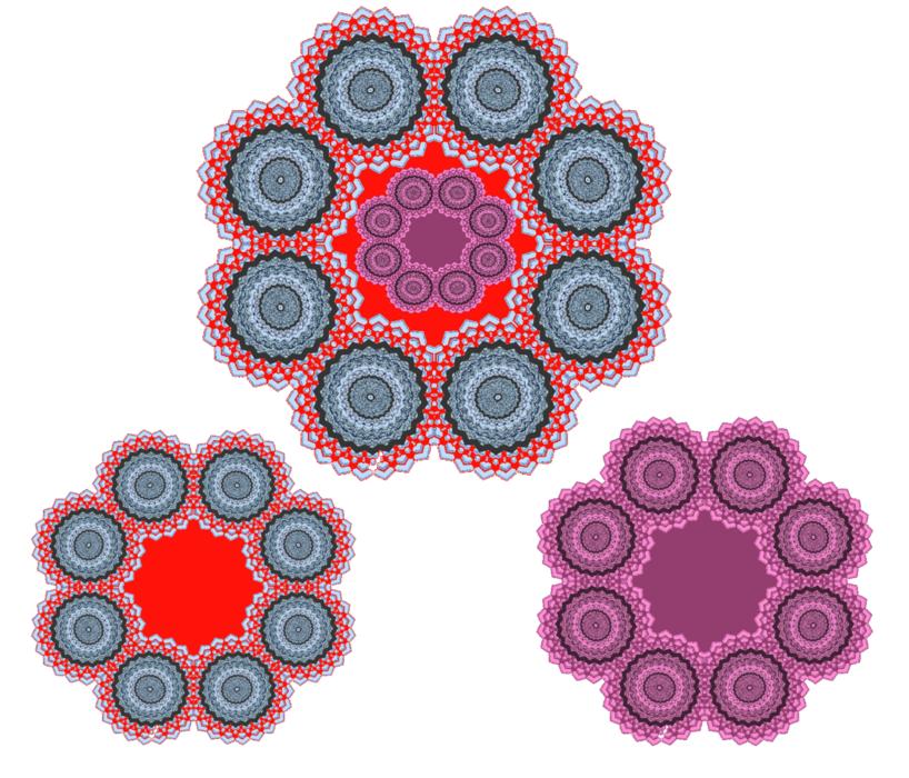 asian red, blue and purple mandala