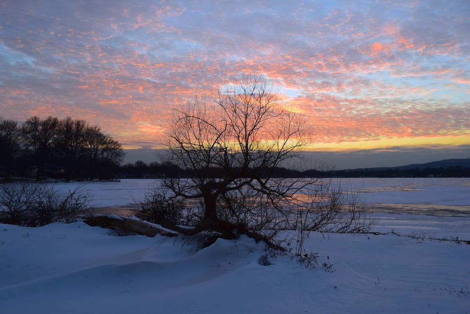 Sunset Winter Frozen