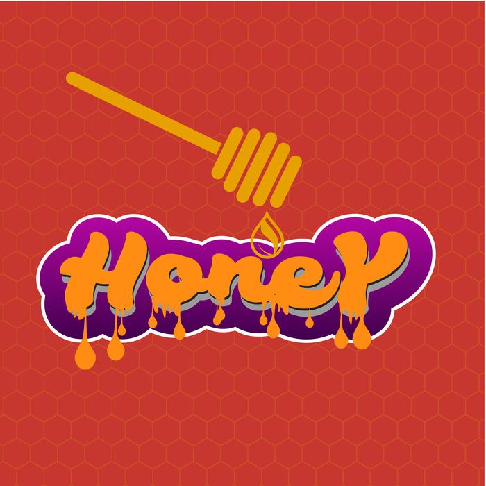 colorful drawing with the signature of honey