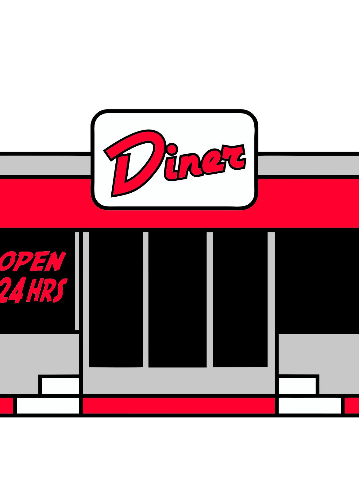 Drawing of a diner free image download