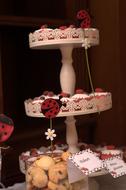 decorated cream cake