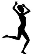 silhouette girl woman young