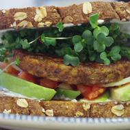 close up of the sandwich