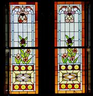 Glass Art Window Temple