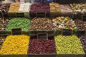 colored chocolates in a box