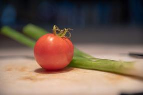 Juicy delicious tomato and leeks