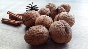 healthy walnuts on a white background