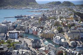 Architecture of Aalesund Norway