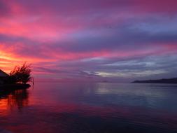 Sunset Ocean Polynesia