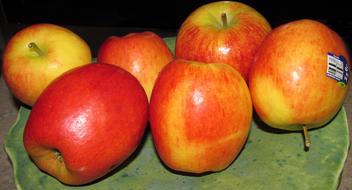 Juicy delicious apples in a bowl