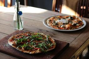 delicious pizza in a restaurant