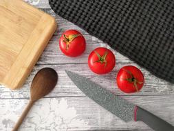 fresh tomatoes in the kitchen