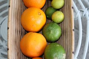 Healthy ripe citrus fruits
