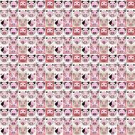 seamless pattern of pig collage