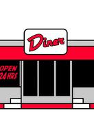 drawing of a diner