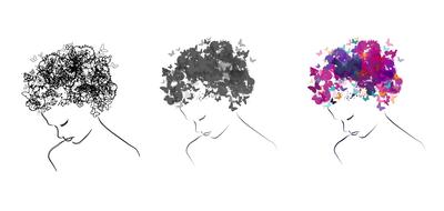 butterfly hair girl