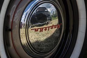 mirror disc wheel of an old car